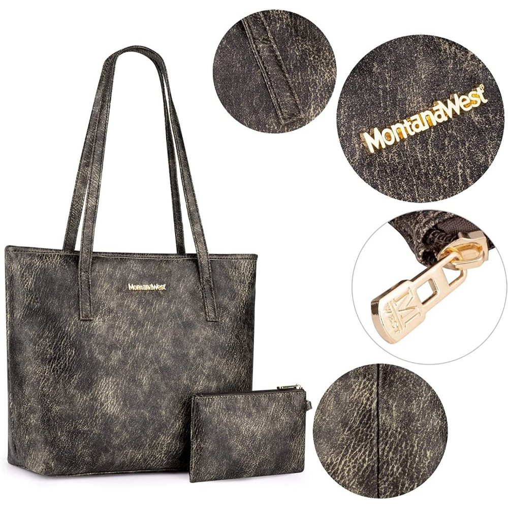Montana West Tote Bags Vegan Leather Purses and Handbags for Women Top H… - Picture 10 of 14